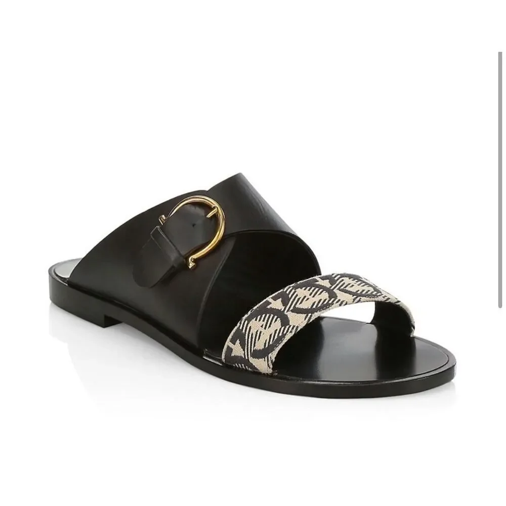 Salvatore Ferragamo Cassie Flat Gancio Slide Sandals size 6